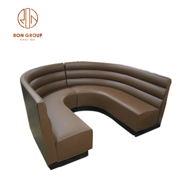 Modern Luxury Custom Coffee Shop Restaurant Bar Furniture Set Circular Leather U Shape Sofa Lounge Booth Seating with Cushions