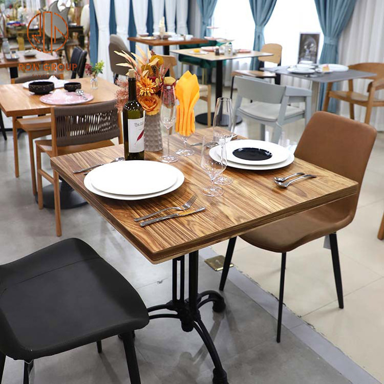 Wholesale Modern Light Luxury Hotel Restaurant Furniture Sets Stools Wooden Restaurant Tables And Chairs