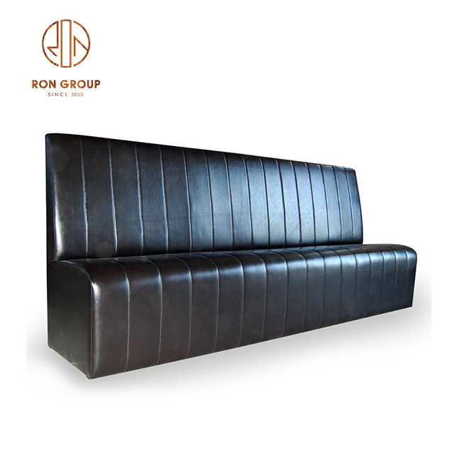 New Design Cheap Nightclub Hotel Restaurant Furniture High Density Foam U Shape Leather PU Sofa Chair Round Corner Booth Seating