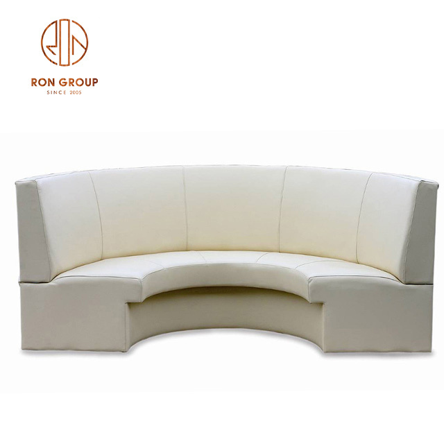 Modern Luxury Custom Coffee Shop Restaurant Bar Furniture Set Circular Leather U Shape Sofa Lounge Booth Seating with Cushions