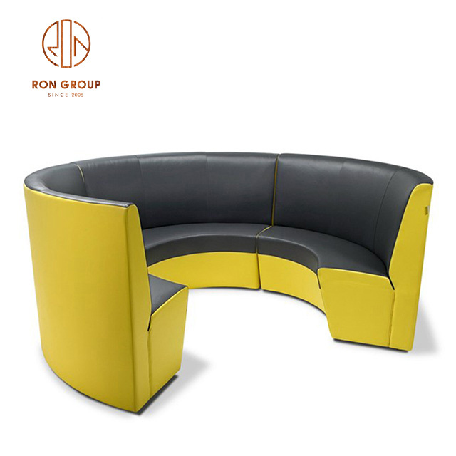 Factory Price Cheap Price Modern Nightclub Restaurant Bar Lounge Furniture Double Sided Pink Bench Leather PU Sofa Booth Seating