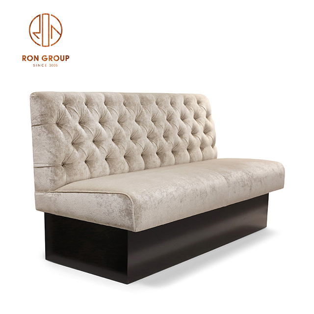 New Design Cheap Nightclub Hotel Restaurant Furniture High Density Foam U Shape Leather PU Sofa Chair Round Corner Booth Seating