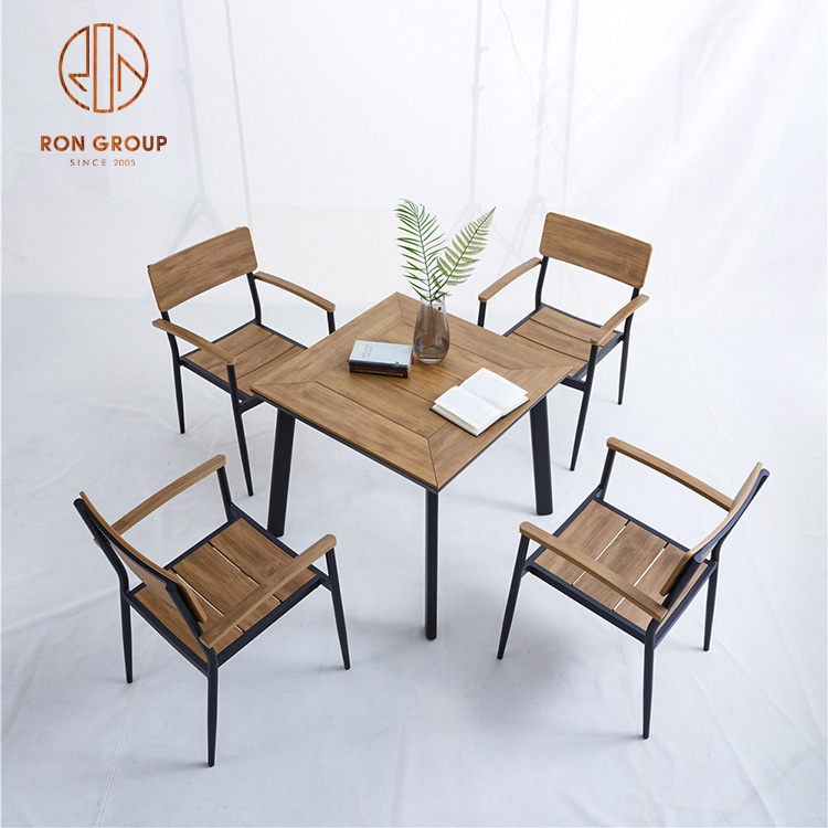 Luxurious Tulip table and chair set of 4 dinner tables set french restaurant hotel garden furniture patio garden chairs outdoor