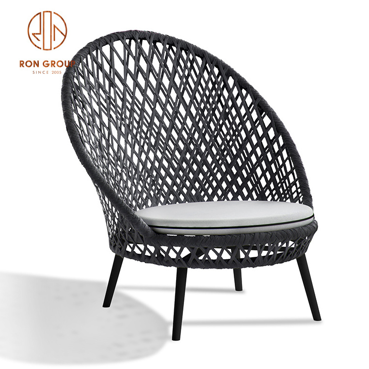 OEM Waterproof Black Wicker Garden Villa Swimming Pool Vietnam Sofa Lounge Outdoor Furniture Beach Natural Wicker Rattan Chair