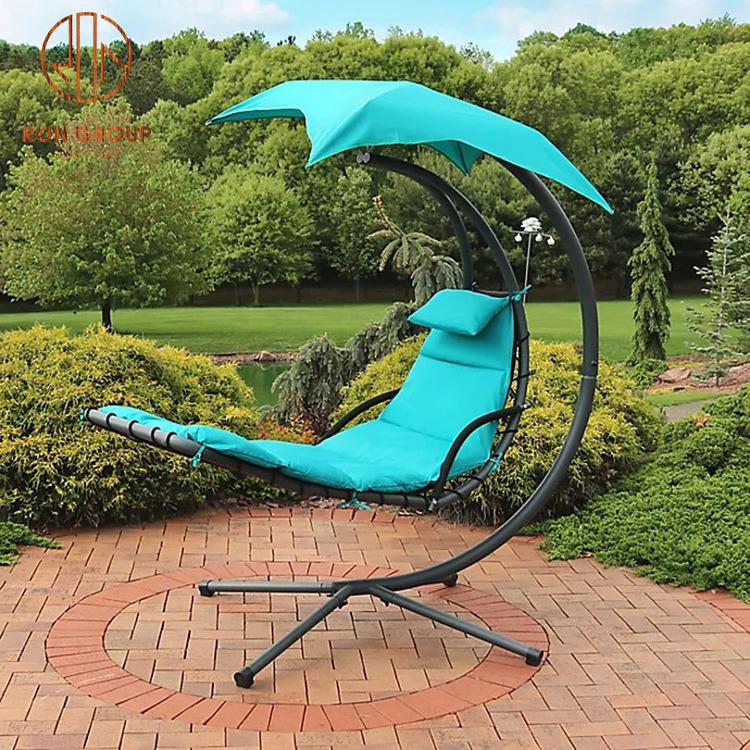 Latest Design Cheap Backyard Hotel Patio Swings Outdoor Furniture Hanging Metal Garden Wicker Rattan Egg Swing Chair with Stand