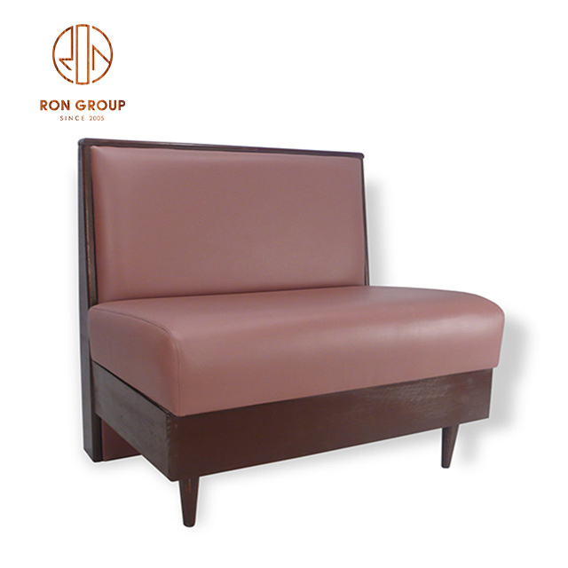 china factory price customized modern furniture commercial high end leather booth restaurant high back 2 seat sofa