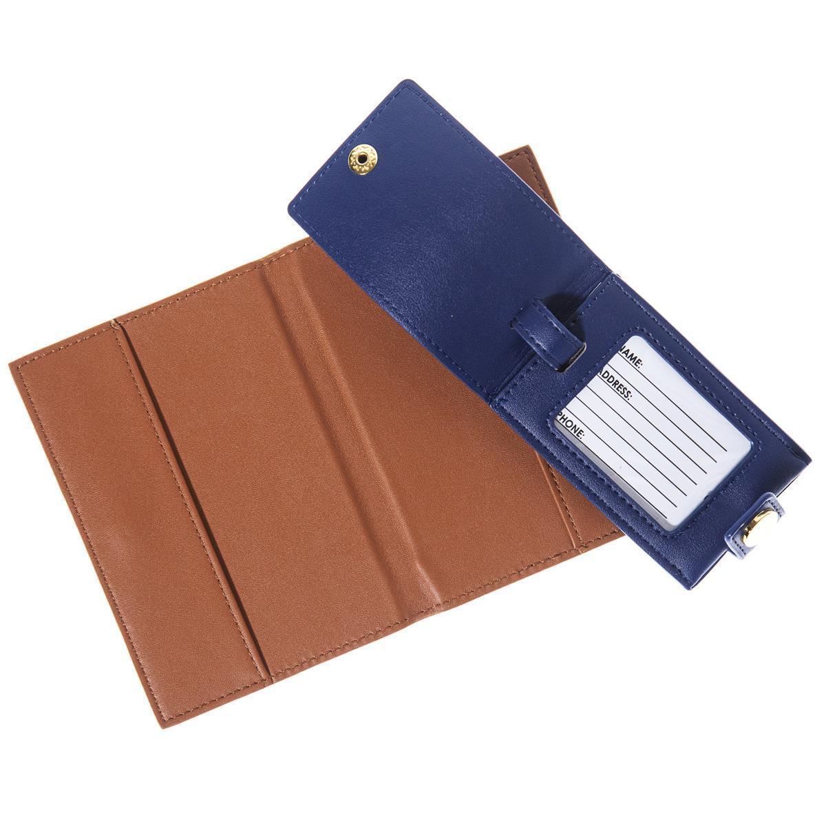 2023 Mr and Mrs Personalized Luggage Tag Pu Leather Custom Logo Passport Holder Set