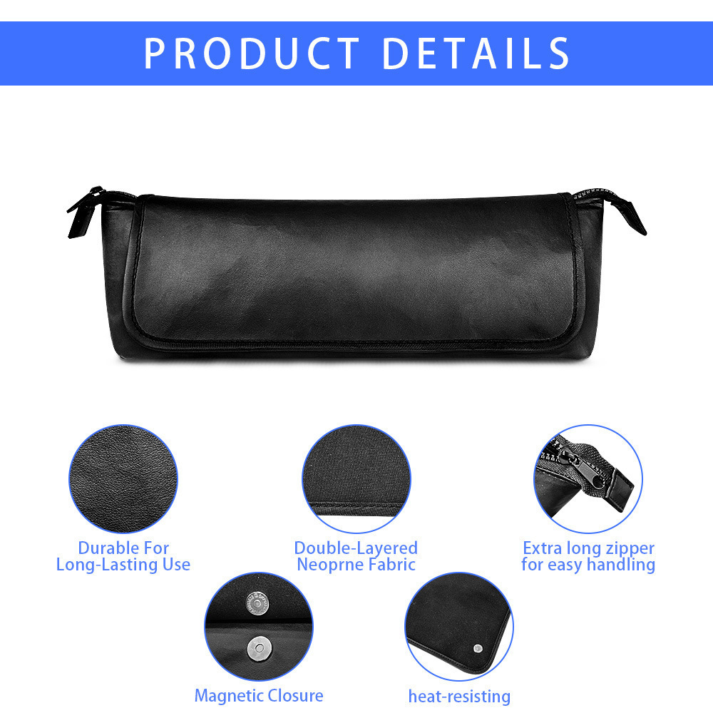 Waterproof heat-resistant mat Makeup Storage Bag Leather hair dryer travel storage tool bags