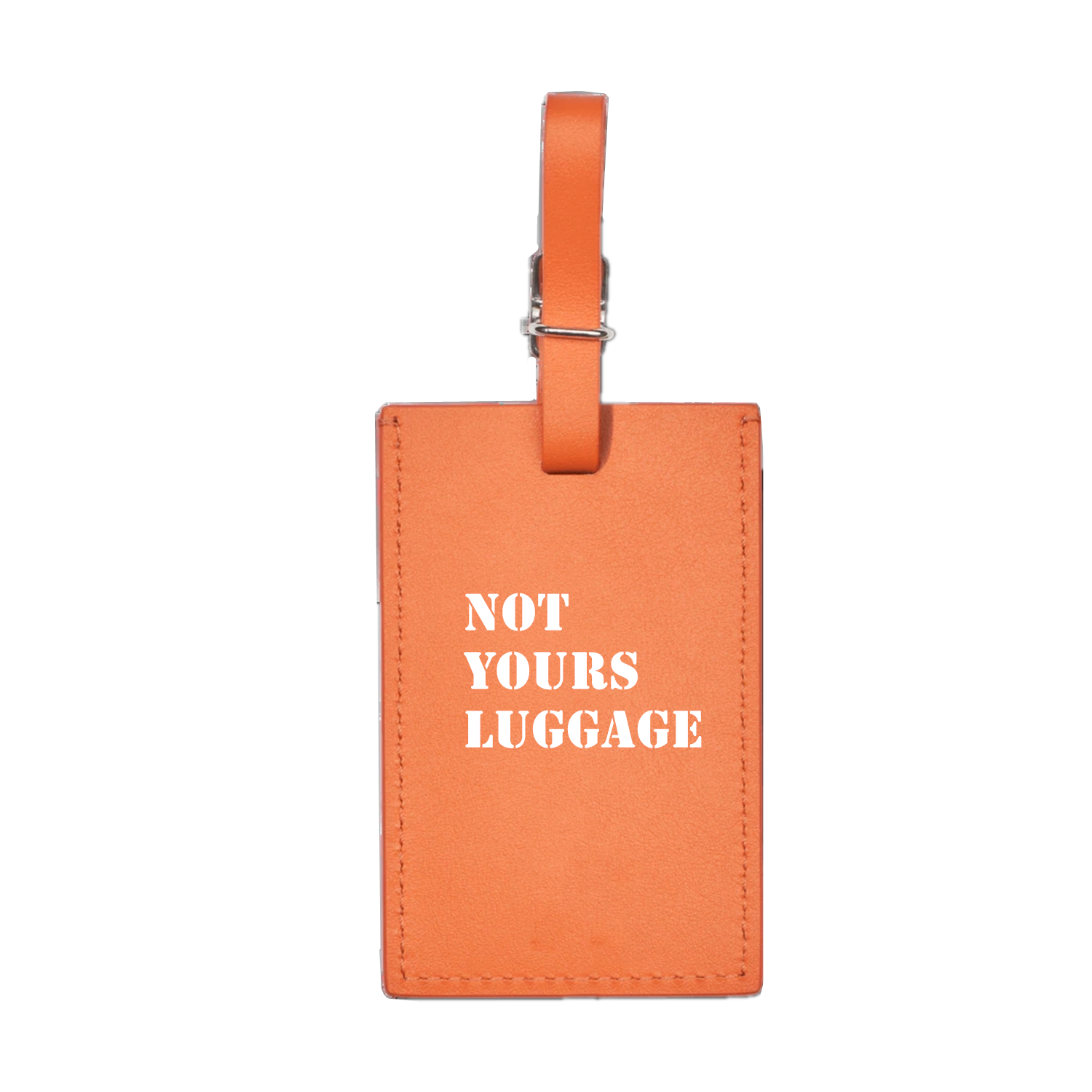 Personalized bulk blank orange  vegan leather crew beach luggage tag