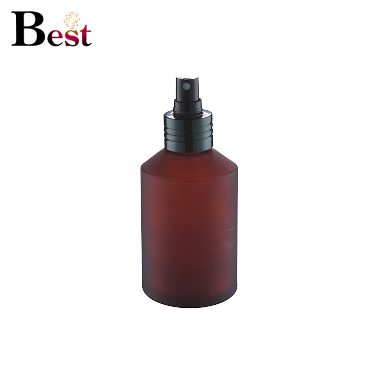 cosmetic packaging 15ml 30ml 60ml 125ml 200ml amber glass spray bottles full set frosted amber glass bottle with black pump