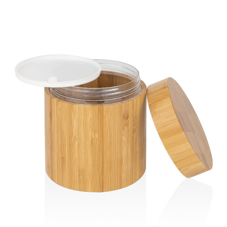 Jars Wrapped in Bamboo Bamboo Cosmetics Containers and Packaging All 300ml Eco Friendly Cosmetic Packaging Skin Care Packaging