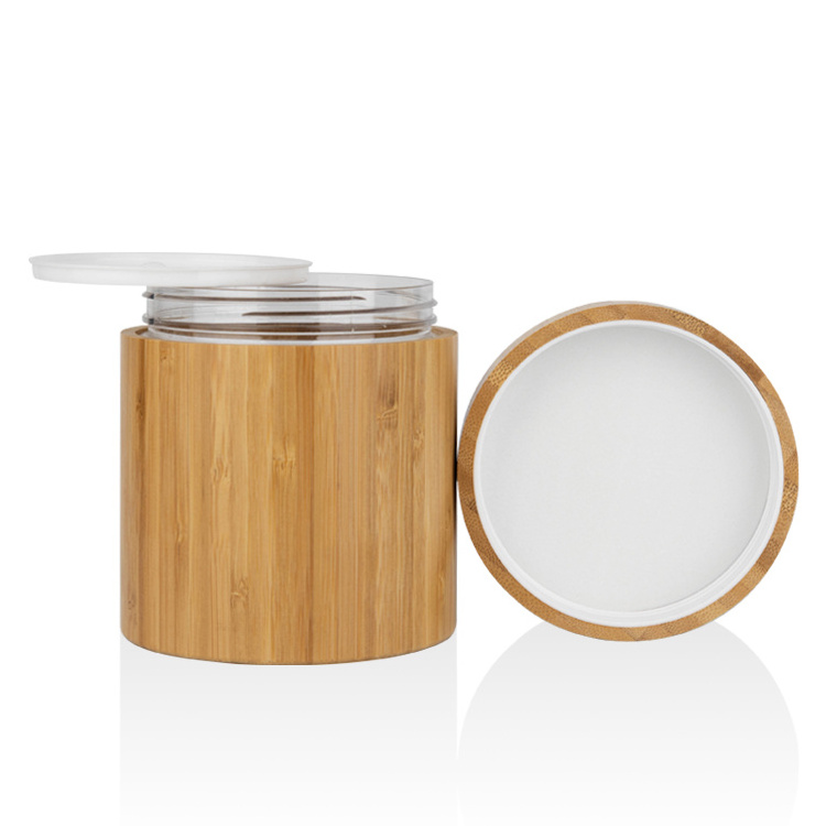 Jars Wrapped in Bamboo Bamboo Cosmetics Containers and Packaging All 300ml Eco Friendly Cosmetic Packaging Skin Care Packaging