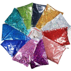 Wholesale Eco-friendly polyester holographic mix chunky glitter for craft arts decoration