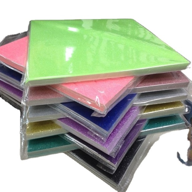 Wholesale new product adhesive Multi color DIY Scrapbook glitter paper