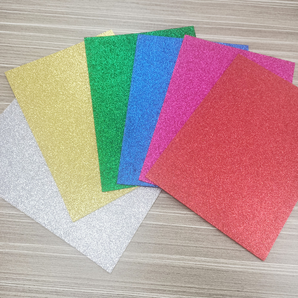 Wholesale bulk friendly A4 size EVA Glitter Foam Sheets for DIY crafts