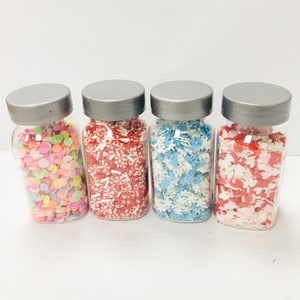 Hot selling Special Christmas Glitter Shapes Glitter sprinkles Glitter tinsel in 50 ml plastic square round bottle