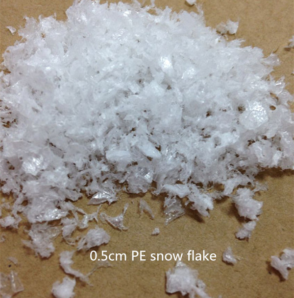 Artificial snow flake PE fake plastic snowflakes for Christmas or winter holiday decoration