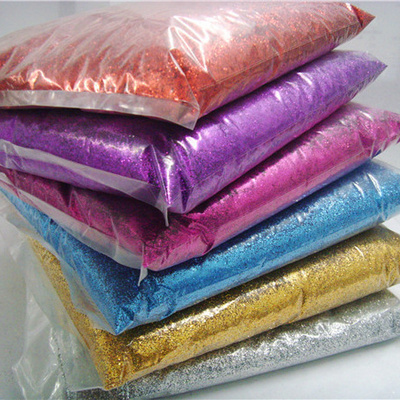 wholesale bulk glitter 1kg bag package glitter powder