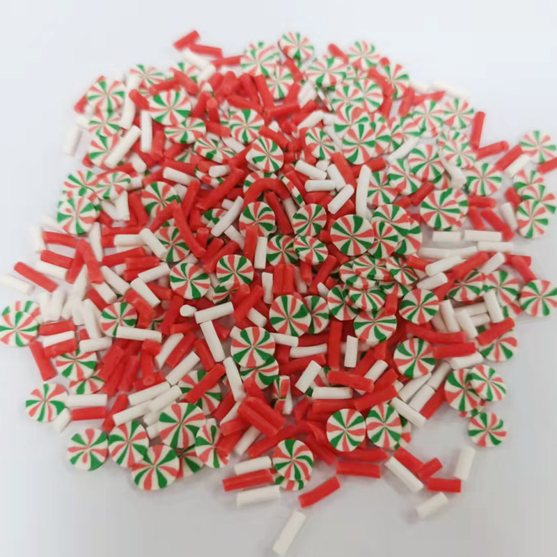 Hot selling clay polymer snowman candy sprinkle confetti for Christmas slime decoration