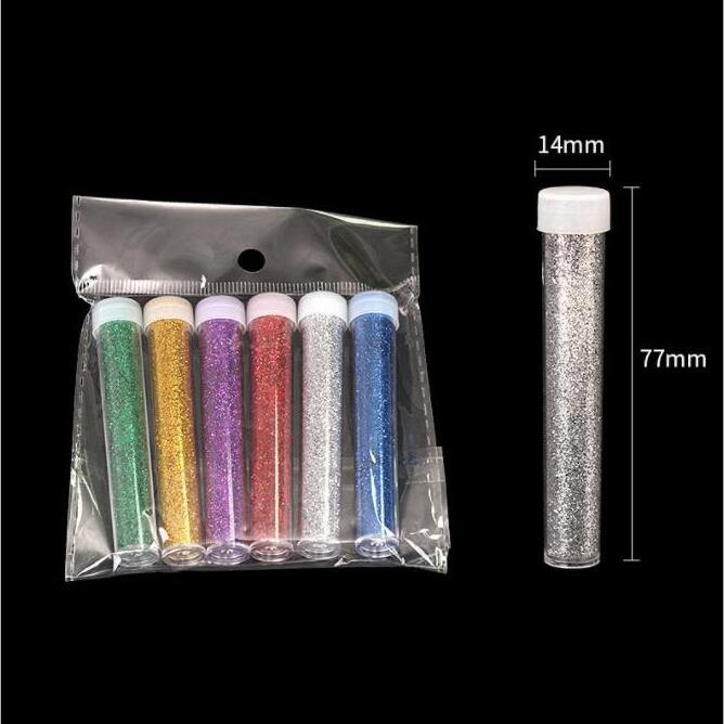 5 g bottle tube filled glitter powder for DIY crafts or slime decoration used