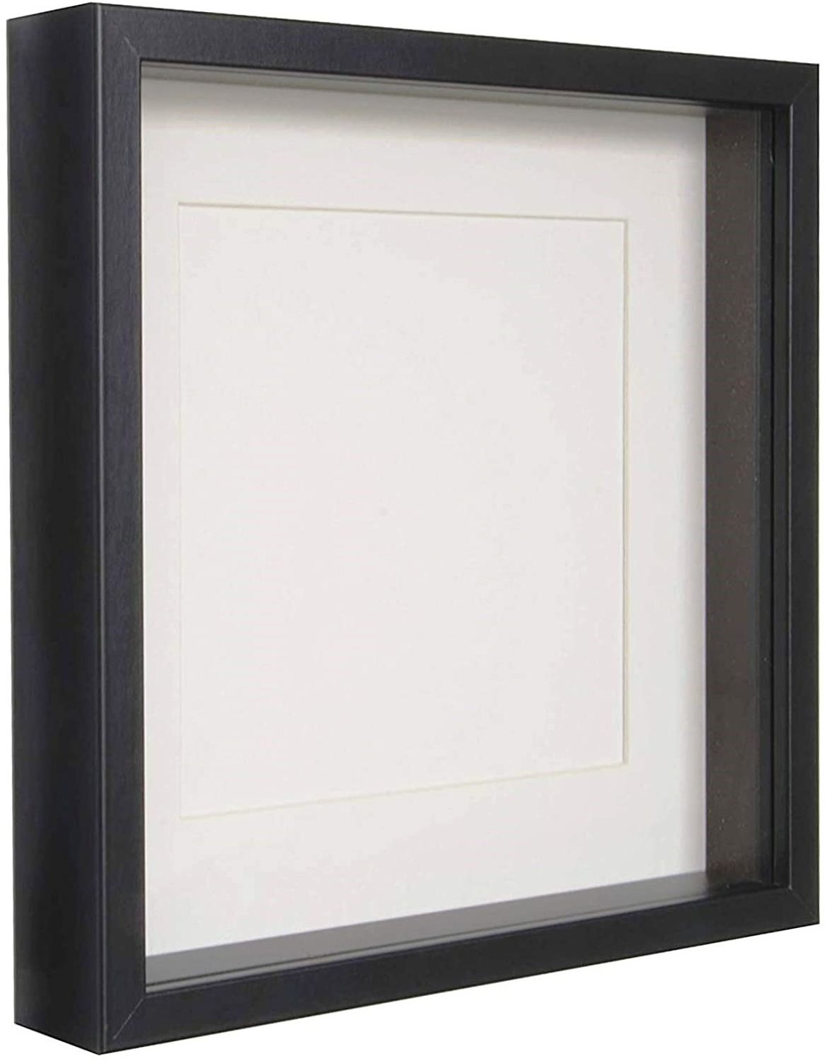 Black White 3d Display Square Wooden Picture Photo Frame Home Decor Wall Hanging Shadow Box Frames