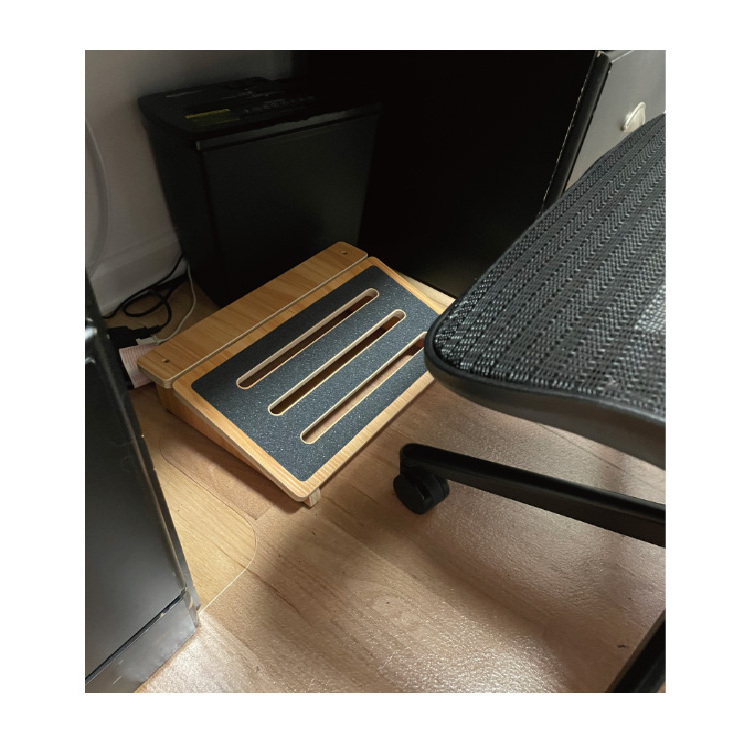 Slanted Non-Slip Wooden Step Stool for Home and Office Chairs