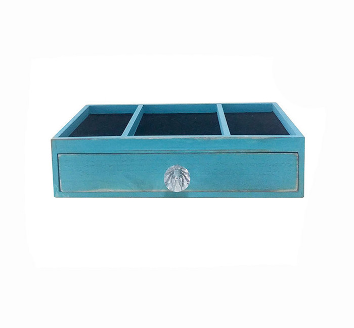 Custom Antique Wooden Storage Box with Drawer and Trinket Tray Creative Wood Crafts for Home Organization