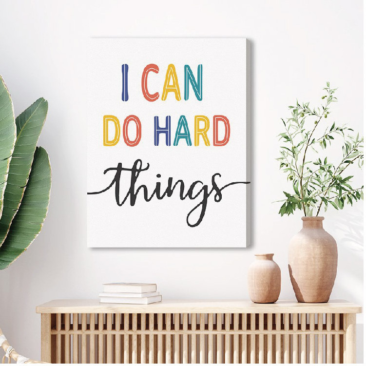 Inspirational Poster Canvas Print Wall Art, Positive Quotes Wall Decor for Bedroom