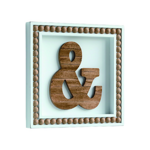 Monogram Wood Alphabet Signs Distressed Decorative Letters for Wall or Tabletop Personalized Art Decor with Beads