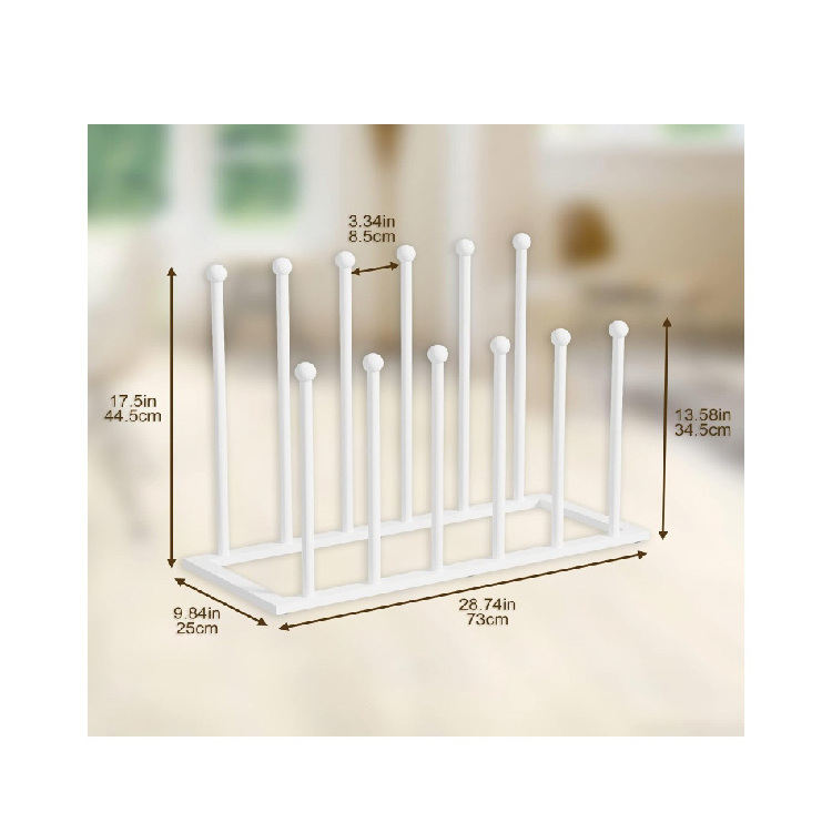 Free Standing Shoe Racks - White/black Metal Boot Rack, Shoe Organizer for Dorm Room