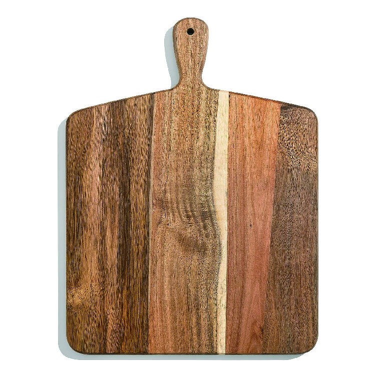 Acacia Wood Cutting Board and Chopping Board with Handle for Charcuterie in 1