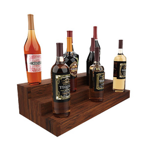 3 Tier Liquor Bar Bottle wood Display Shelf