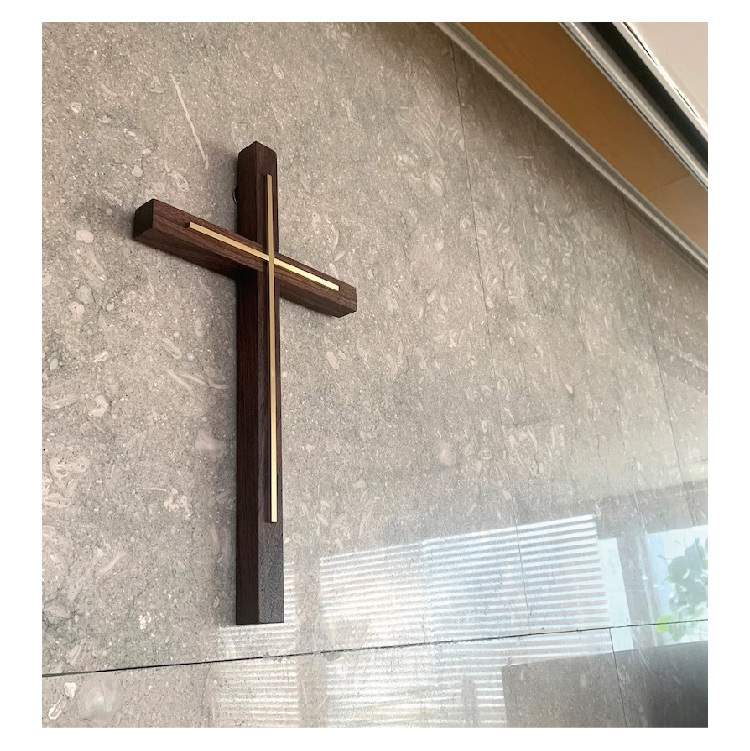 Wholesale Eco-Friendly Handmade Craft Christian Gift Rustic Religious Wall Church Wood Cross Wall   Decoration Wooden Cross