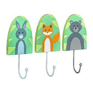 Children's Novelty Wooden Wall Hooks Animal Coat Hooks for Door Nursery Bedroom Home Decor Decorative Kids Hanger Hooks