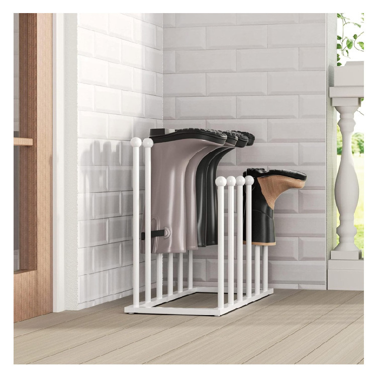 Free Standing Shoe Racks - White/black Metal Boot Rack, Shoe Organizer for Dorm Room