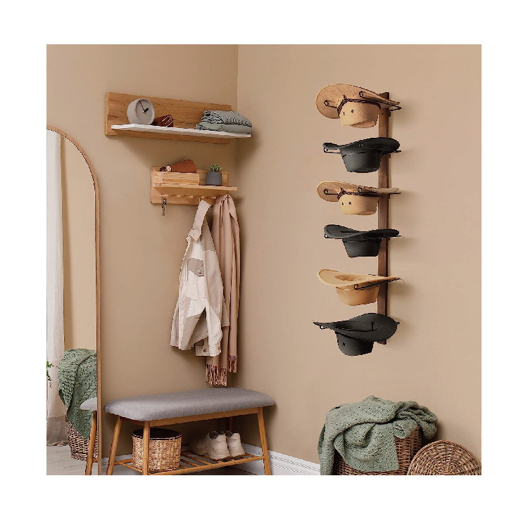 Metal  Wall Storage Hat Holder Organizer Cowboy Hat Rack