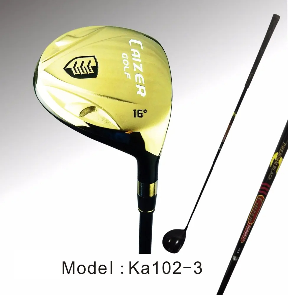 2023 Hot Selling Caiton Gold Color Golf Driver Custom Golf Wood Head China Factory Wholesale Golf Club Ka102-1