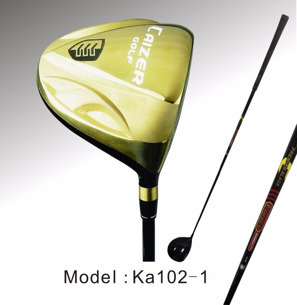 2023 Hot Selling Caiton Gold Color Golf Driver Custom Golf Wood Head China Factory Wholesale Golf Club Ka102-1