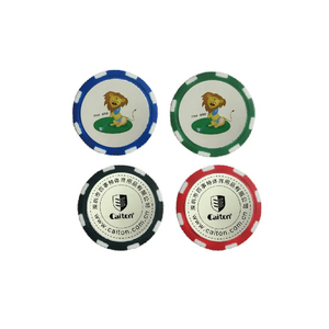 Custom Logo Printed On 2 Sides Abs Poker Chips / Promotional Plastic Golf Ball Markers Plastic Poker Chip Casino Chip Wholesale