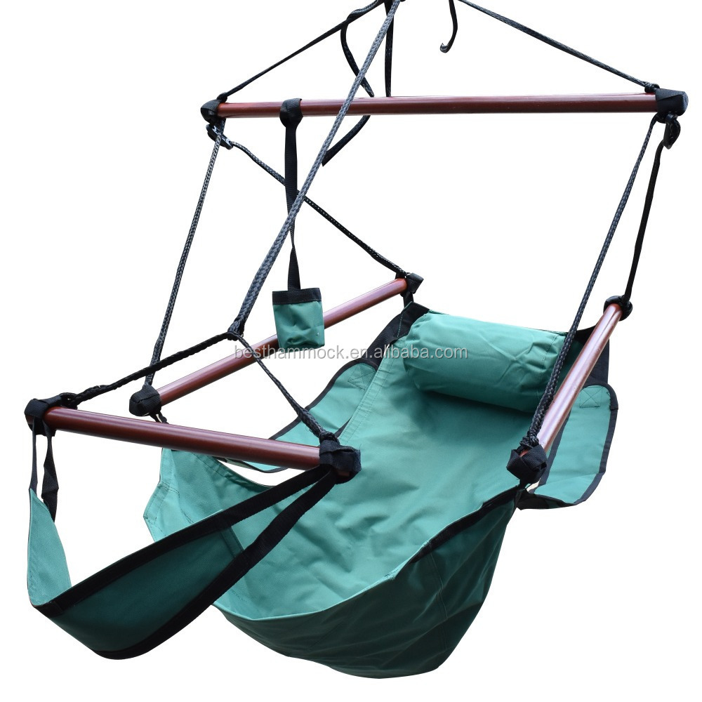 Hammock Hanging Chair Air Deluxe Outdoor Chair Solid Wood 250lb