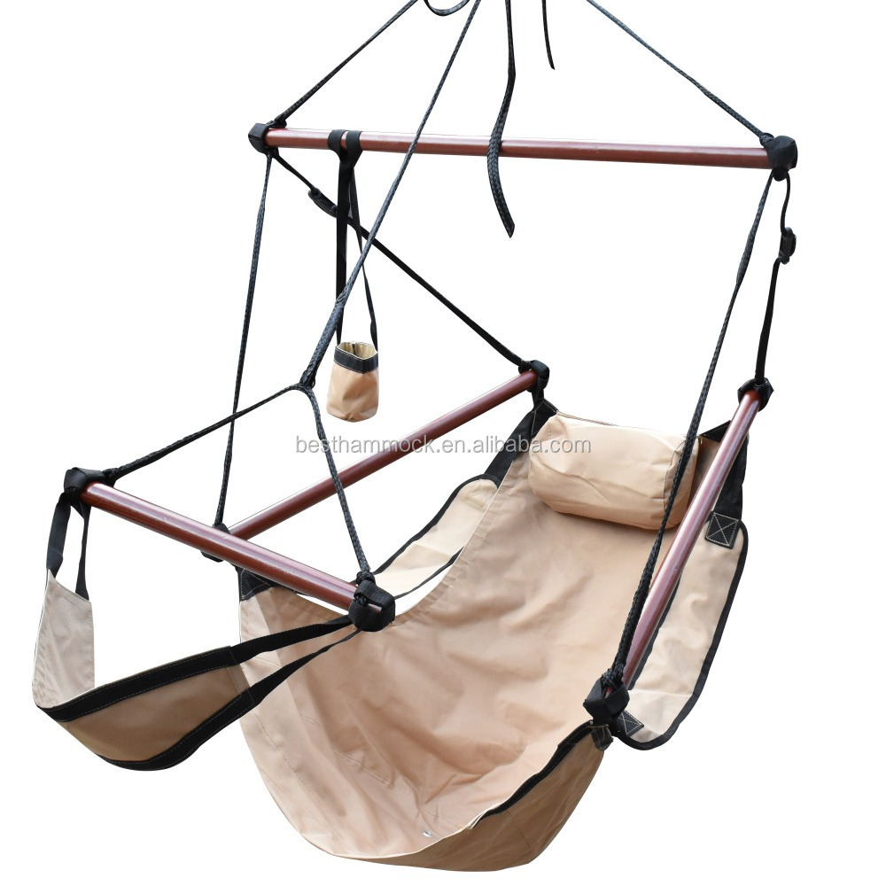 Hammock Hanging Chair Air Deluxe Outdoor Chair Solid Wood 250lb