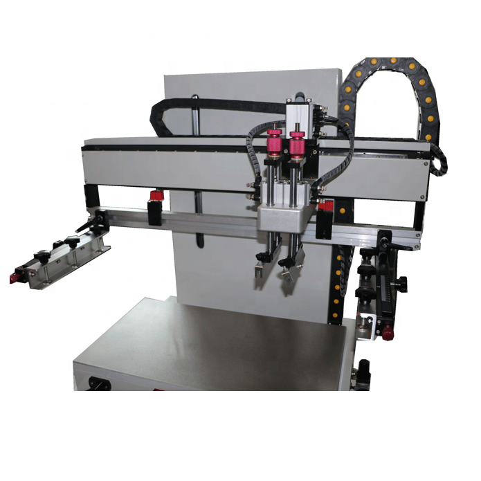 Semi automatic vacuum high  precision screen printing machine for  plastic sheet