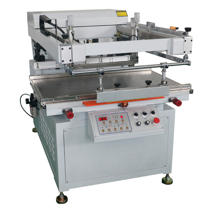 High speed oblique arm Motor Driving Silk Screen Press with Vacuum Table