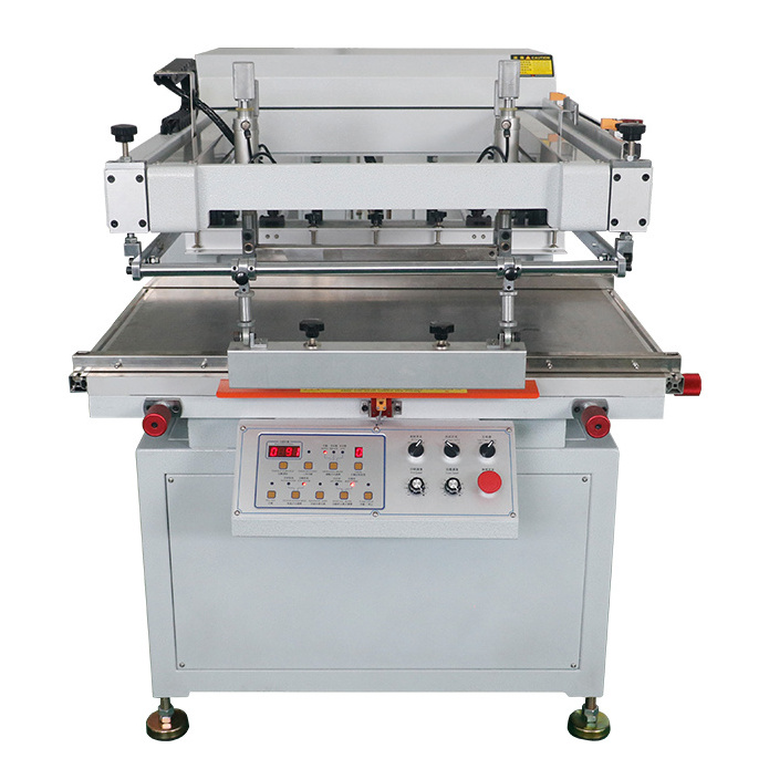 High speed oblique arm Motor Driving Silk Screen Press with Vacuum Table