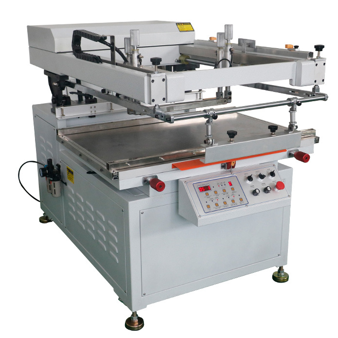 High speed oblique arm Motor Driving Silk Screen Press with Vacuum Table