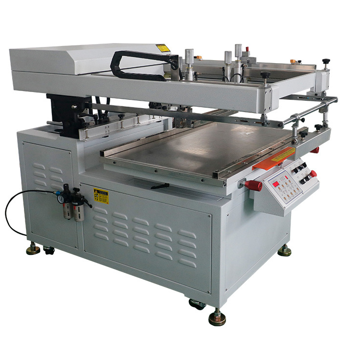 High speed oblique arm Motor Driving Silk Screen Press with Vacuum Table