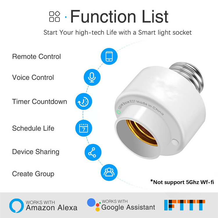 Wireless Voice Control WIFI Smart Bulb Socket