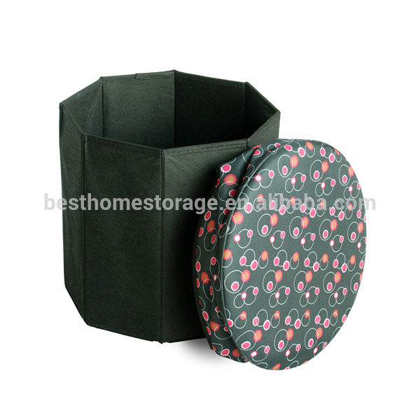 Household hot sale Nonwoven Storage Stool/Ottoman