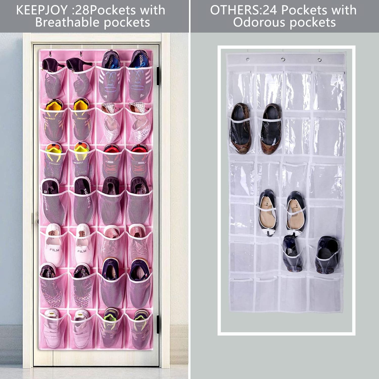 Hanging Shoe Organizer for  Women High Heeled Shoes Over the Door Shoe Organizers