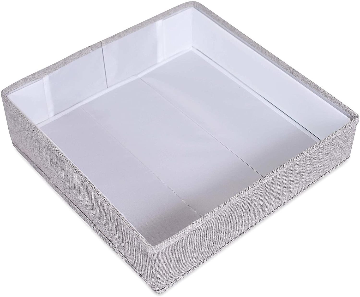 Rigid Frame Canvas Multifunctional Small Collapsible Open Storage Bin for Sundries on Short Closet Shelf